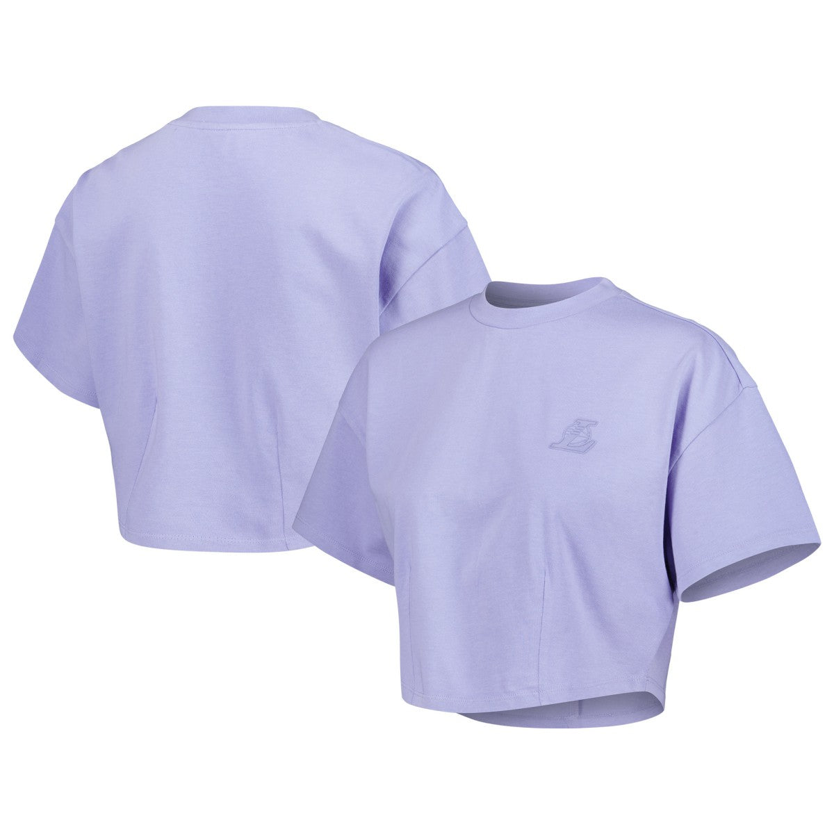 Los Angeles Lakers Lusso Women's Nola Faded Tonal Cropped T-Shirt Purple