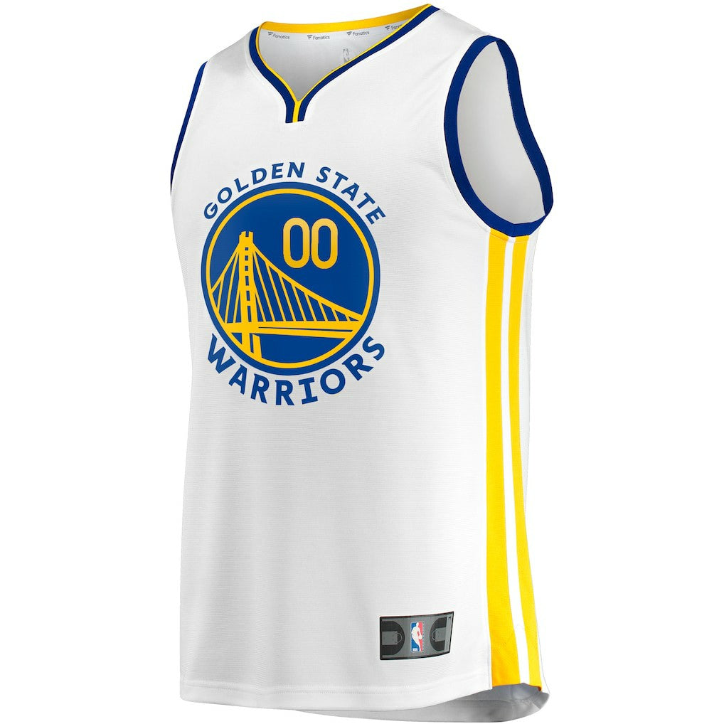 Golden State Warriors Youth Fast Break Replica Custom Jersey Association Editi- White