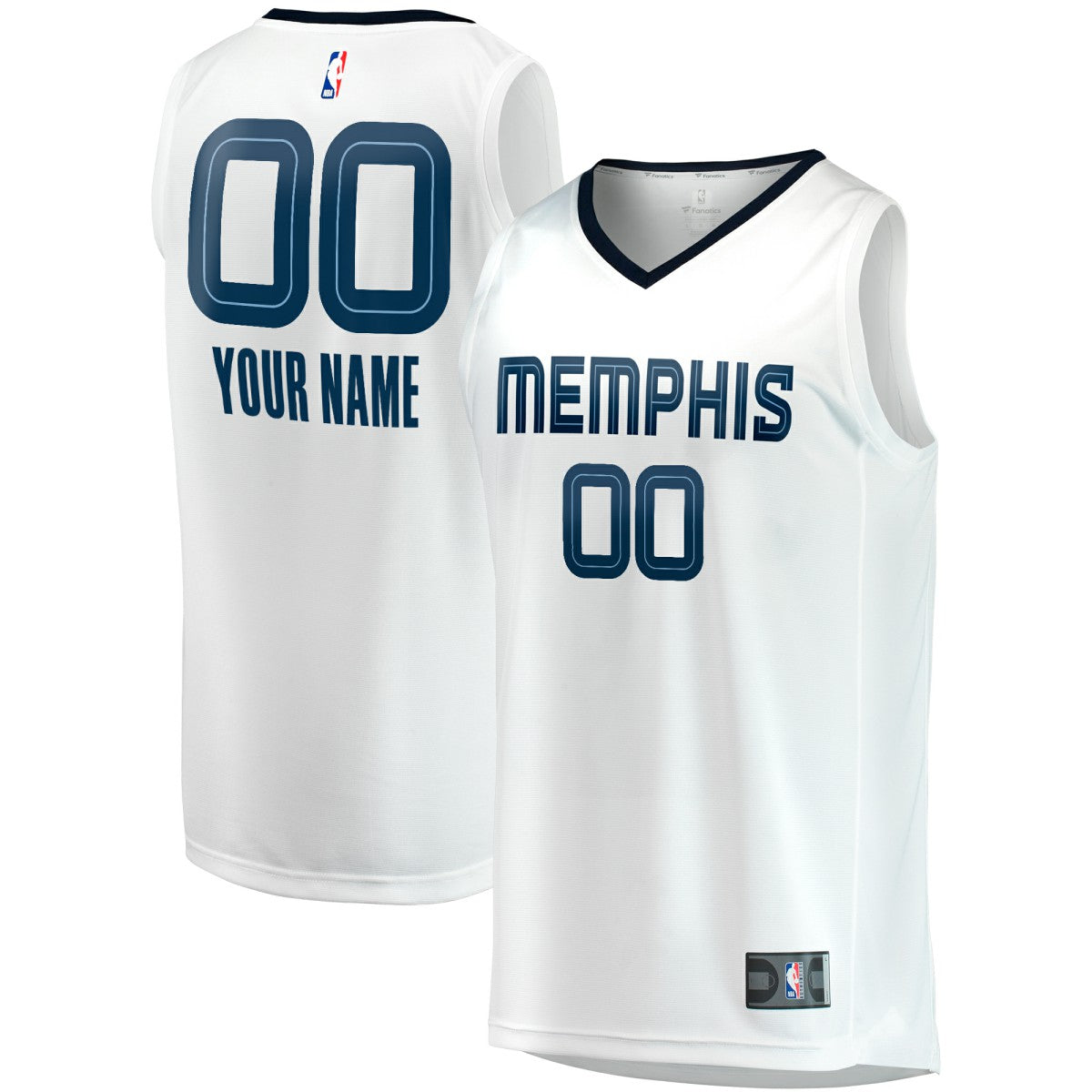 Memphis Grizzlies Youth Fast Break Replica Custom Jersey Association Edition White