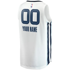 Memphis Grizzlies Youth Fast Break Replica Custom Jersey Association Edition White
