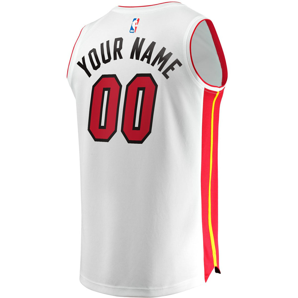 Miami Heat Youth Fast Break Custom Replica Jersey White Association Edition