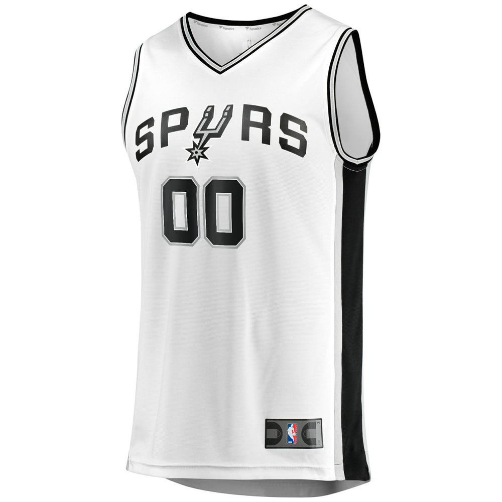 San Antonio Spurs Youth Fast Break Replica Custom Jersey Association Edition White