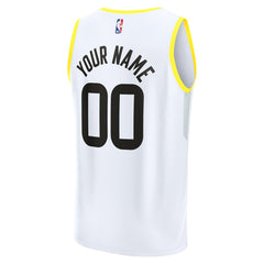 Utah Jazz Youth Fast Break Replica Custom Jersey Association Edition White