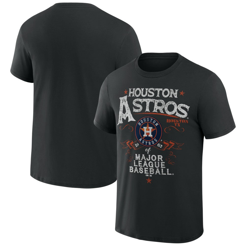 Houston Astros Darius Rucker Collection by Fanatics Beach Splatter T-Shirt - Black T-shirts