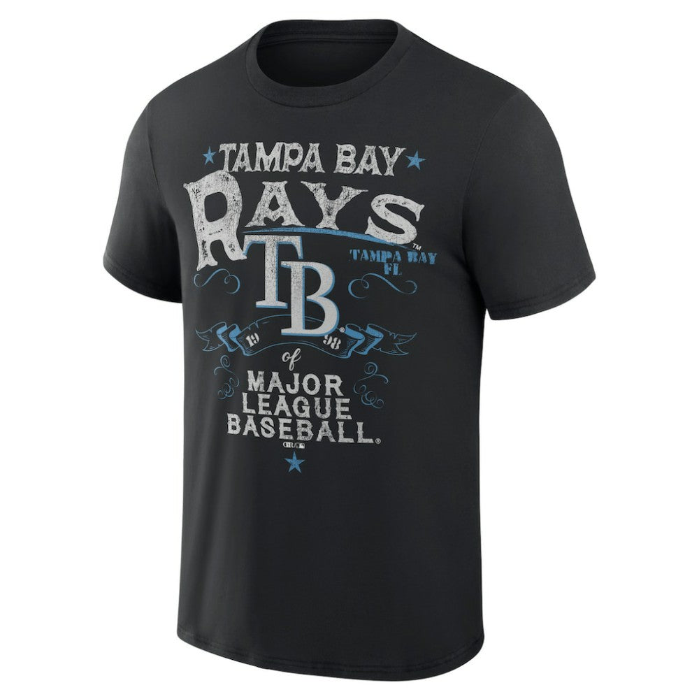 Tampa Bay Rays Darius Rucker Collection by Fanatics Beach Splatter T-Shirt - Black T-shirts