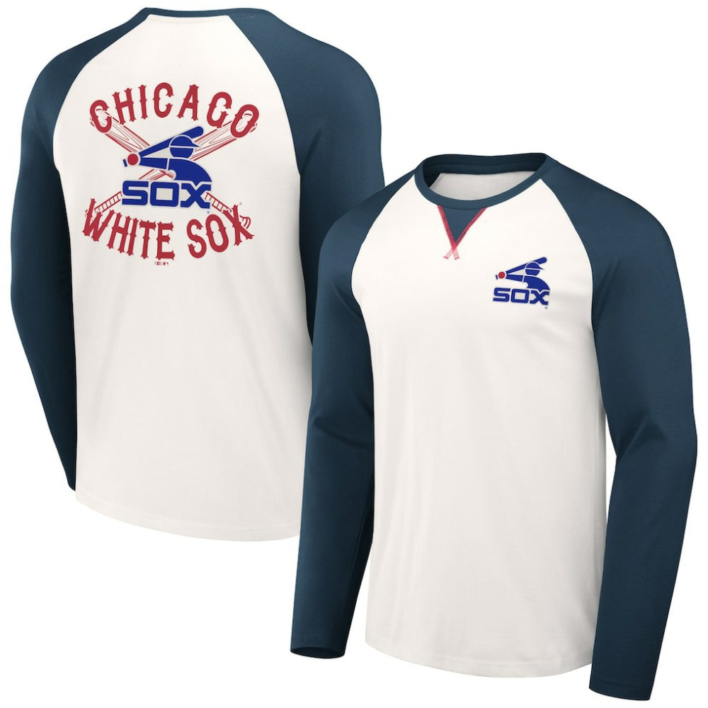 Chicago White Sox Darius Rucker Collection by Fanatics Team Color Raglan T-Shirt - White/Navy T-shirts
