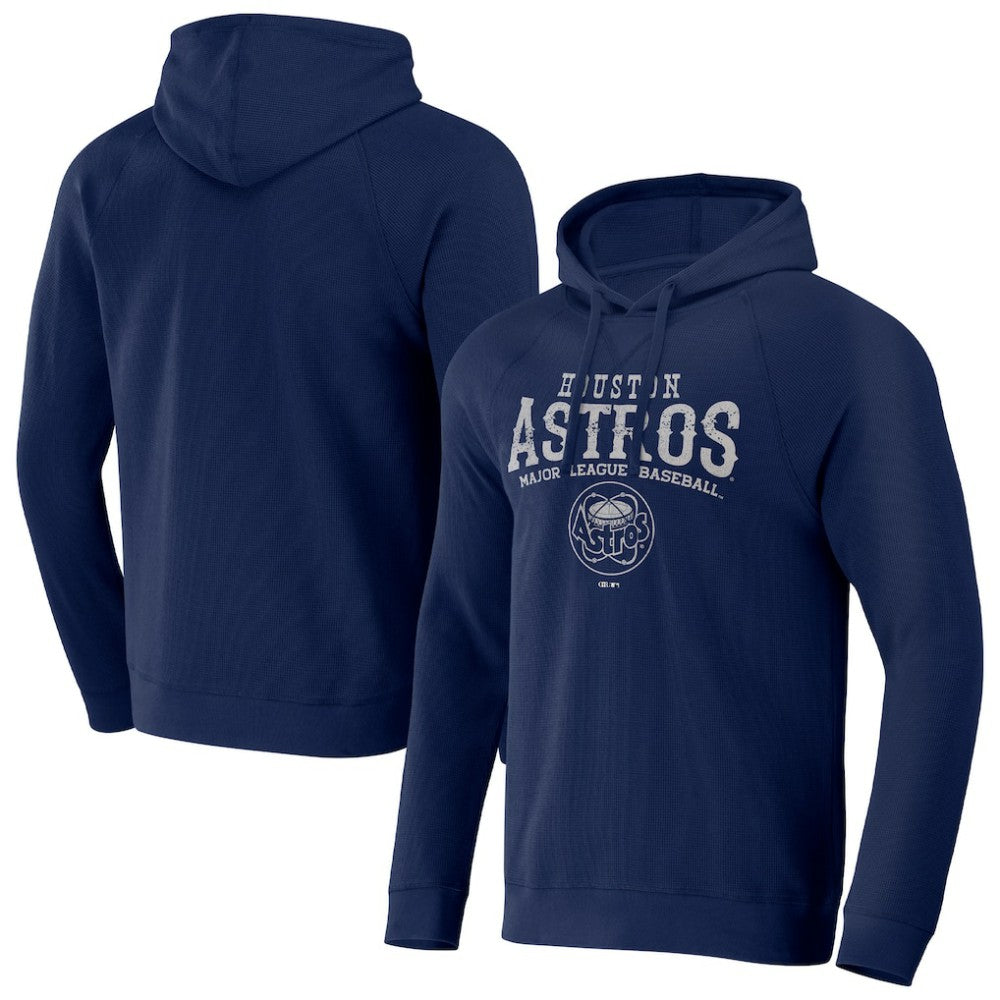 Houston Astros Darius Rucker Collection by Fanatics Waffle-Knit Raglan Pullover Hoodie - Navy Hoodies