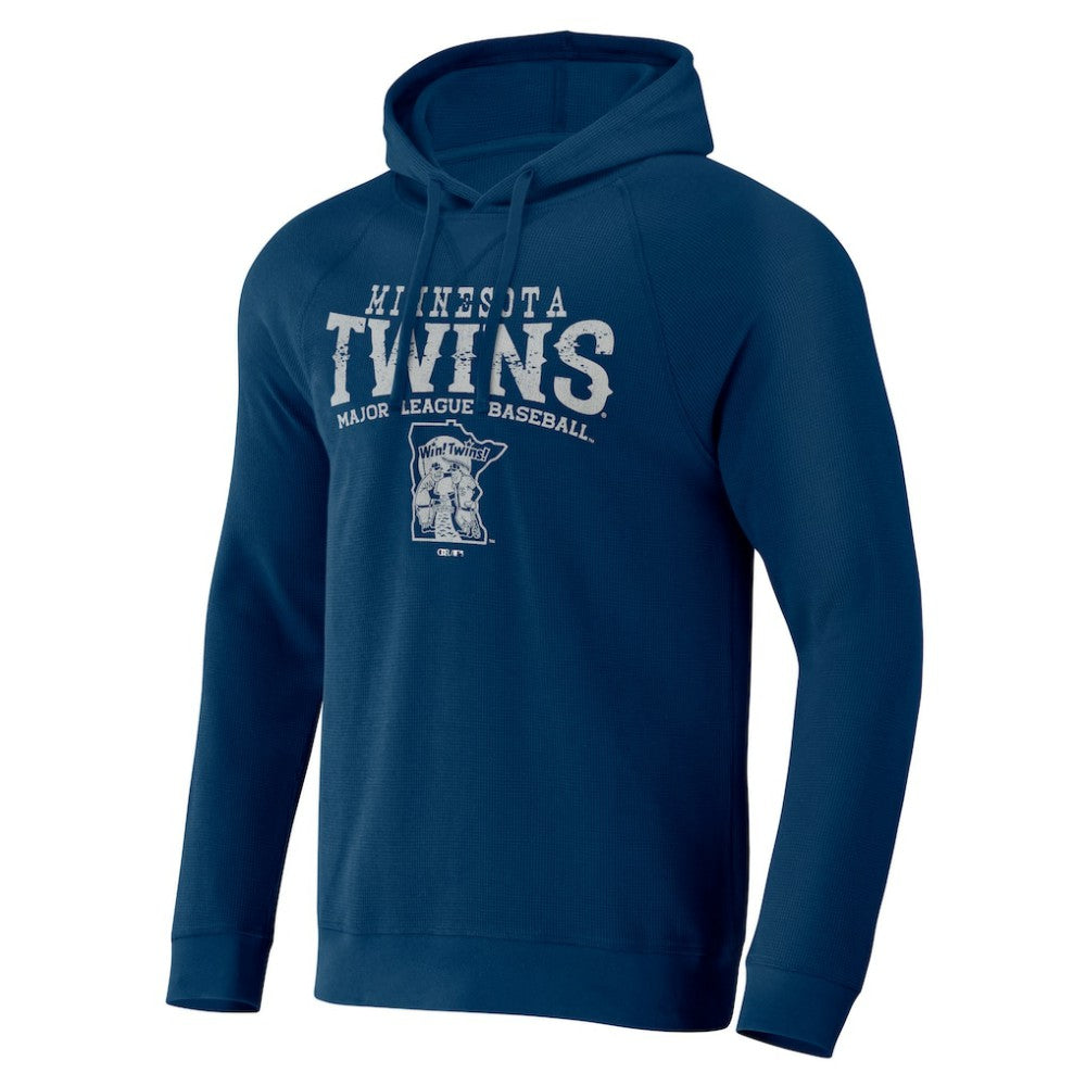 Minnesota Twins Darius Rucker Collection by Fanatics Waffle-Knit Raglan Pullover Hoodie - Navy Hoodies