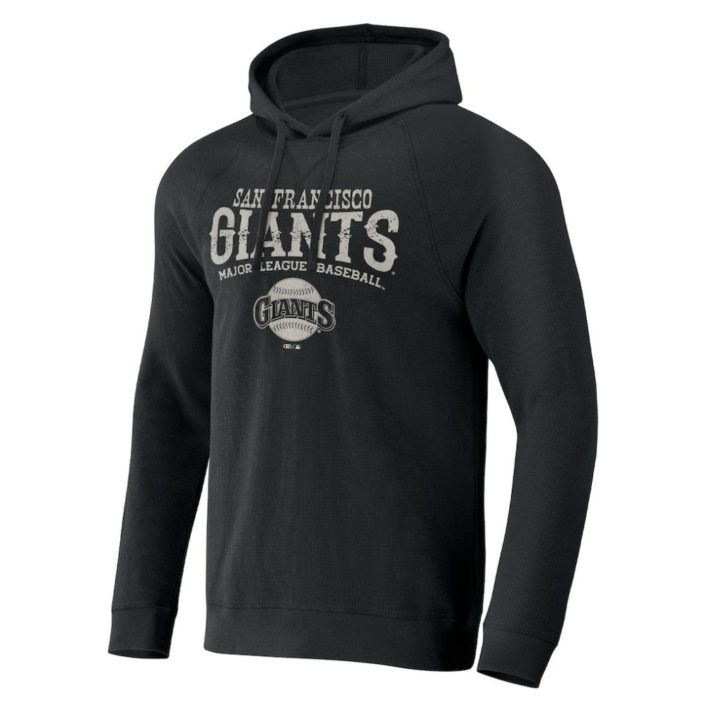San Francisco Giants Darius Rucker Collection by Fanatics Waffle-Knit Raglan Pullover Hoodie - Black Hoodies