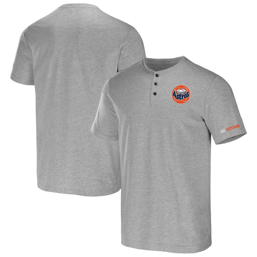 Houston Astros Darius Rucker Collection by Fanatics Henley T-Shirt - Heather Gray T-shirts