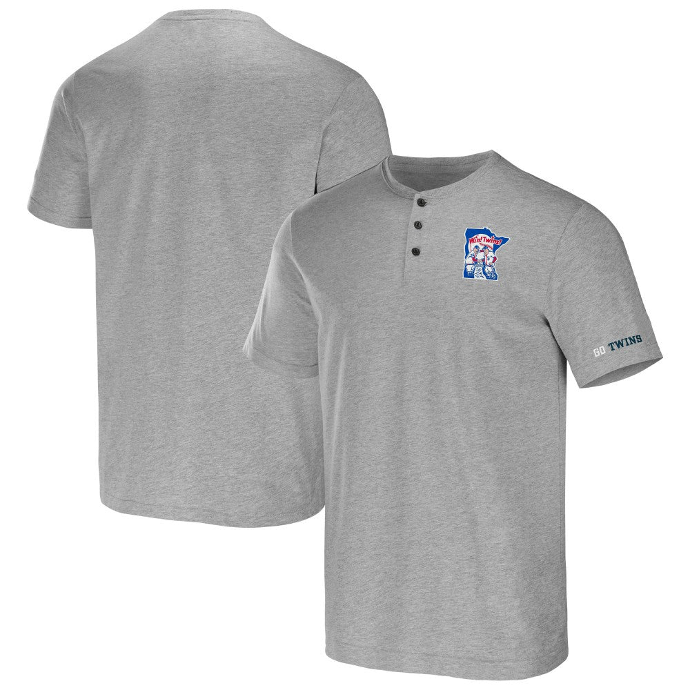 Minnesota Twins Darius Rucker Collection by Fanatics Henley T-Shirt - Heather Gray T-shirts