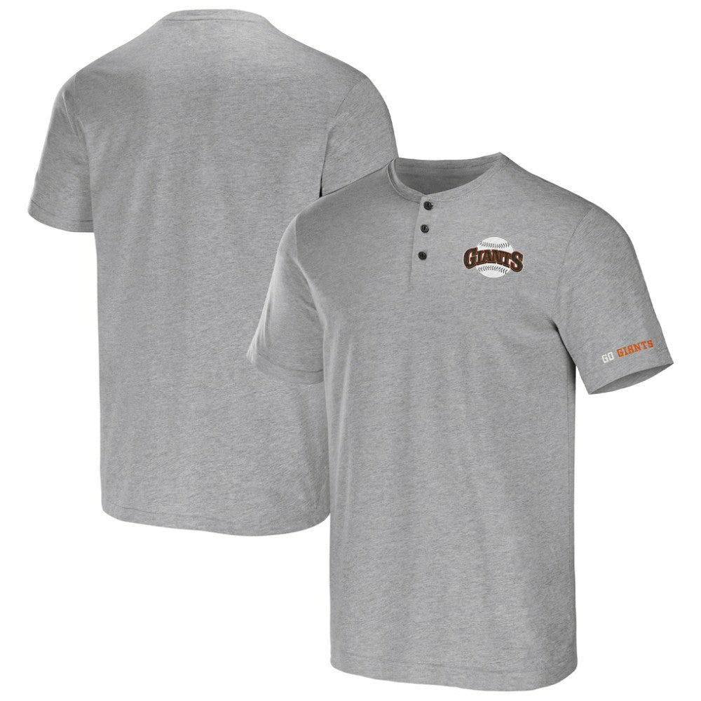 San Francisco Giants Darius Rucker Collection by Fanatics Henley T-Shirt - Heather Gray T-shirts