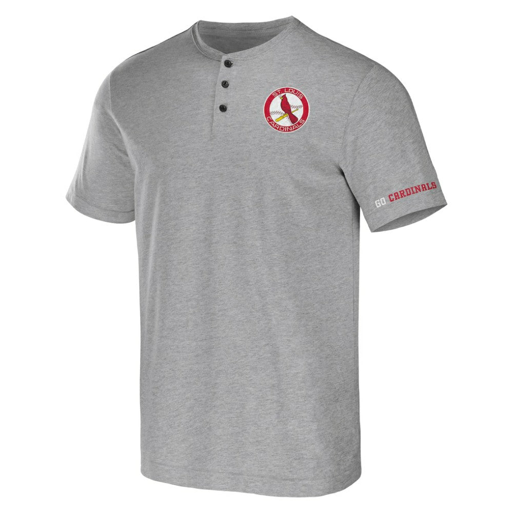 St. Louis Cardinals Darius Rucker Collection by Fanatics Henley T-Shirt - Heather Gray T-shirts