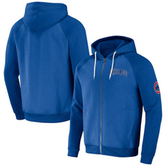 Chicago Cubs Darius Rucker Collection by Fanatics Raglan Full-Zip Hoodie - Royal Hoodies