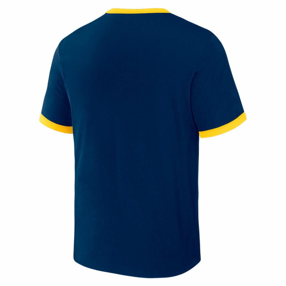 Milwaukee Brewers Darius Rucker Collection by Fanatics Two-Way Ringer Reversible T-Shirt - Navy/Gold T-shirts