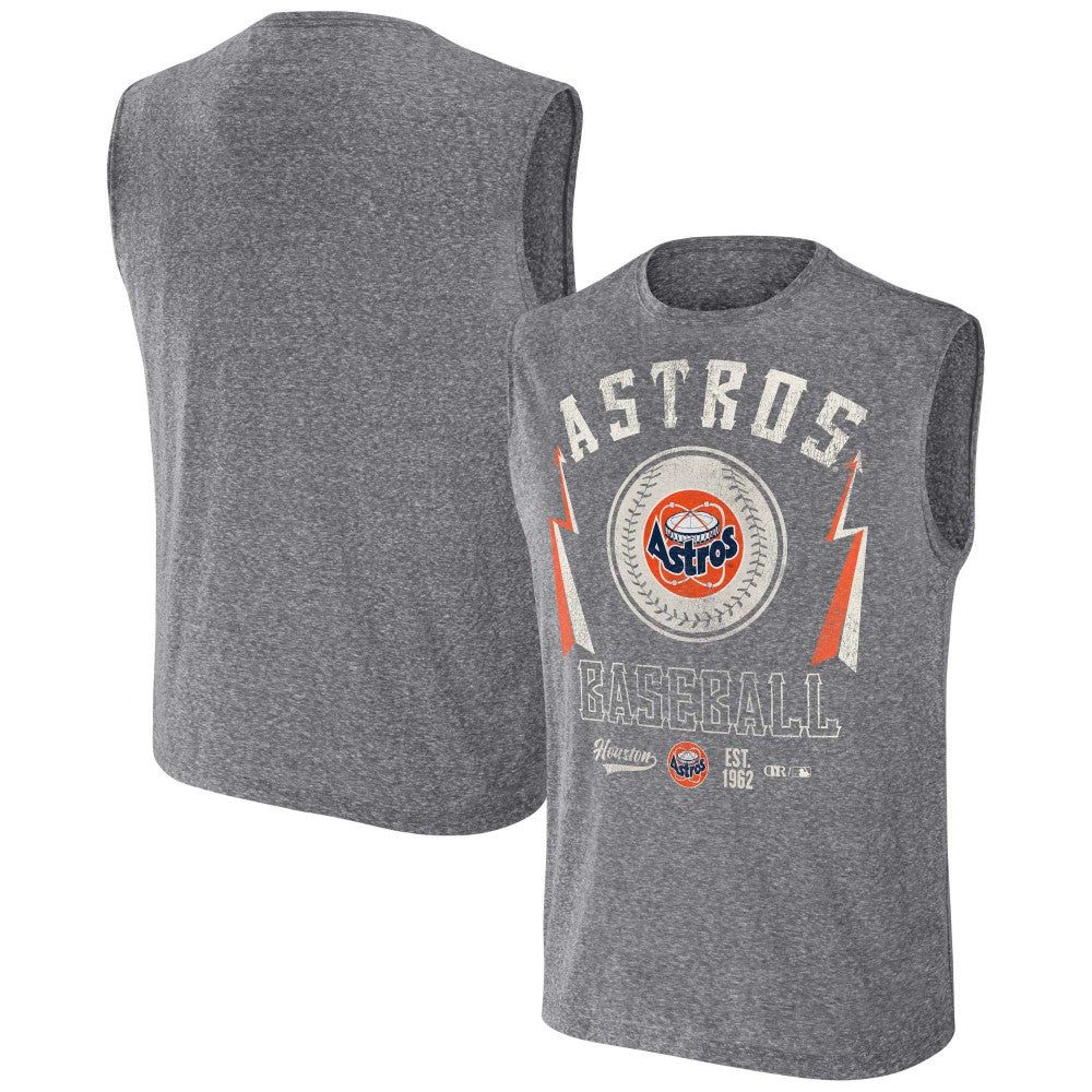 Houston Astros Darius Rucker Collection by Fanatics Relaxed-Fit Muscle Tank Top - Charcoal Tanks