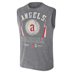 Los Angeles Angels Darius Rucker Collection by Fanatics Relaxed-Fit Muscle Tank Top - Charcoal Tanks