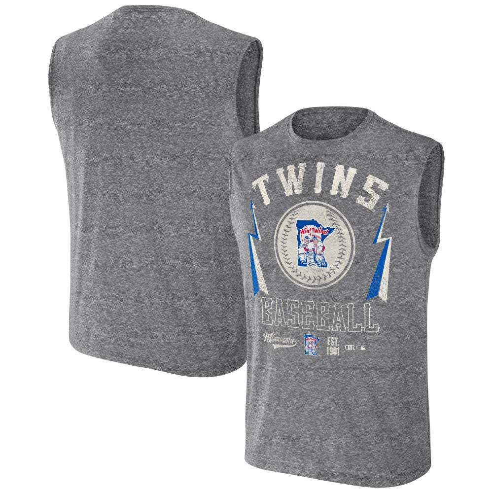 Minnesota Twins Darius Rucker Collection by Fanatics Relaxed-Fit Muscle Tank Top - Charcoal Tanks