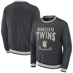 Minnesota Twins Darius Rucker Collection by Fanatics Vintage Pullover Sweatshirt - Heather Charcoal Pullover