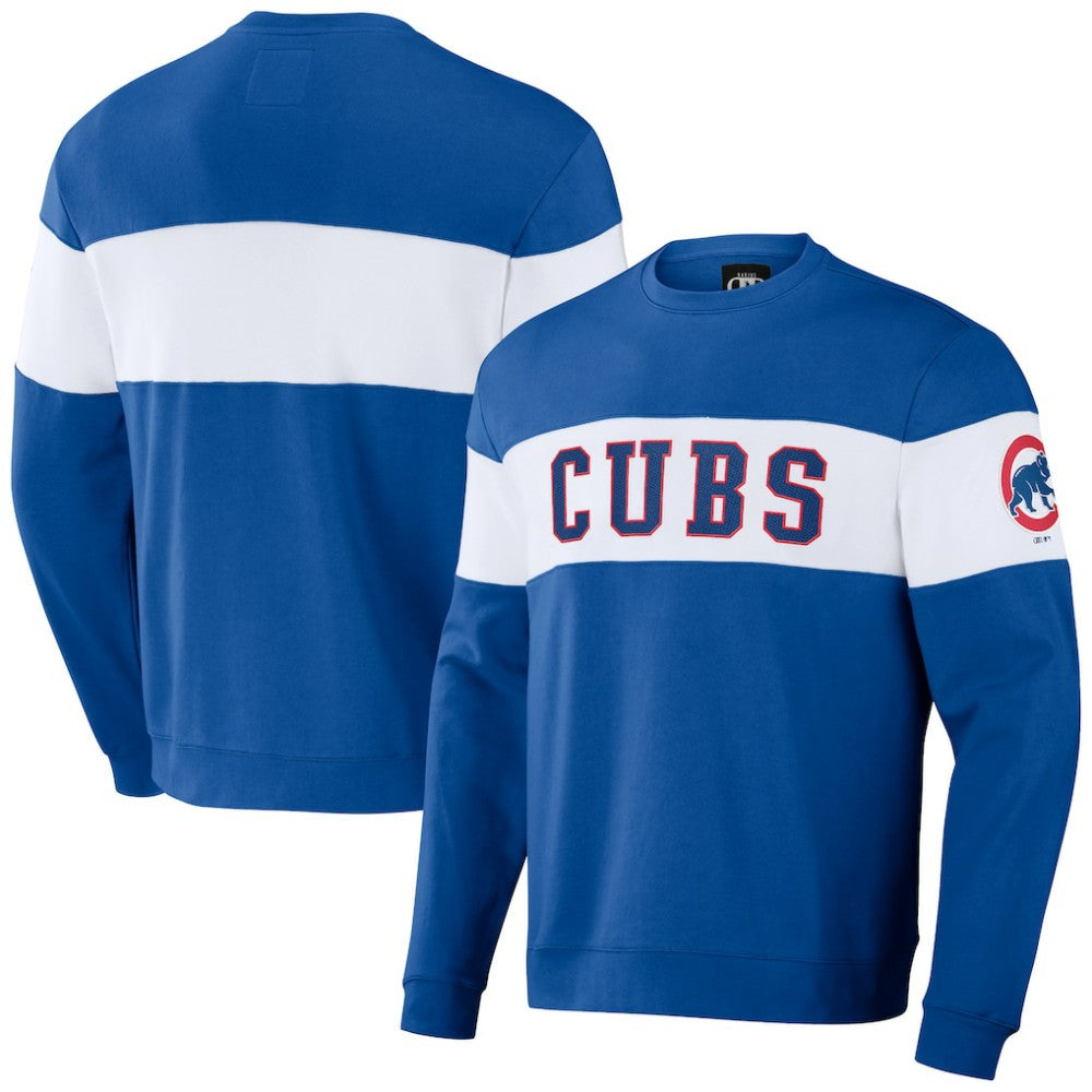 Chicago Cubs Darius Rucker Collection by Fanatics Stripe Pullover Sweatshirt - Royal Pullover