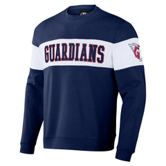 Cleveland Guardians Darius Rucker Collection by Fanatics Stripe Pullover Sweatshirt - Navy Pullover