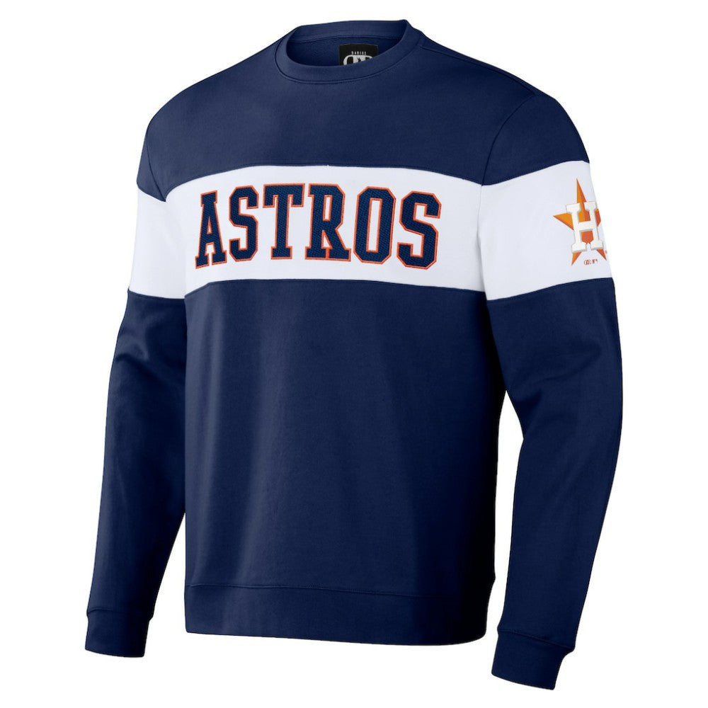 Houston Astros Darius Rucker Collection by Fanatics Stripe Pullover Sweatshirt - Navy Pullover