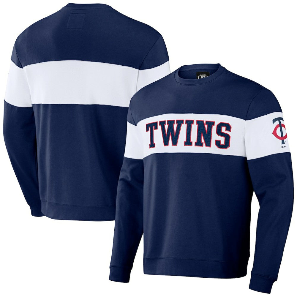 Minnesota Twins Darius Rucker Collection by Fanatics Stripe Pullover Sweatshirt - Navy Pullover