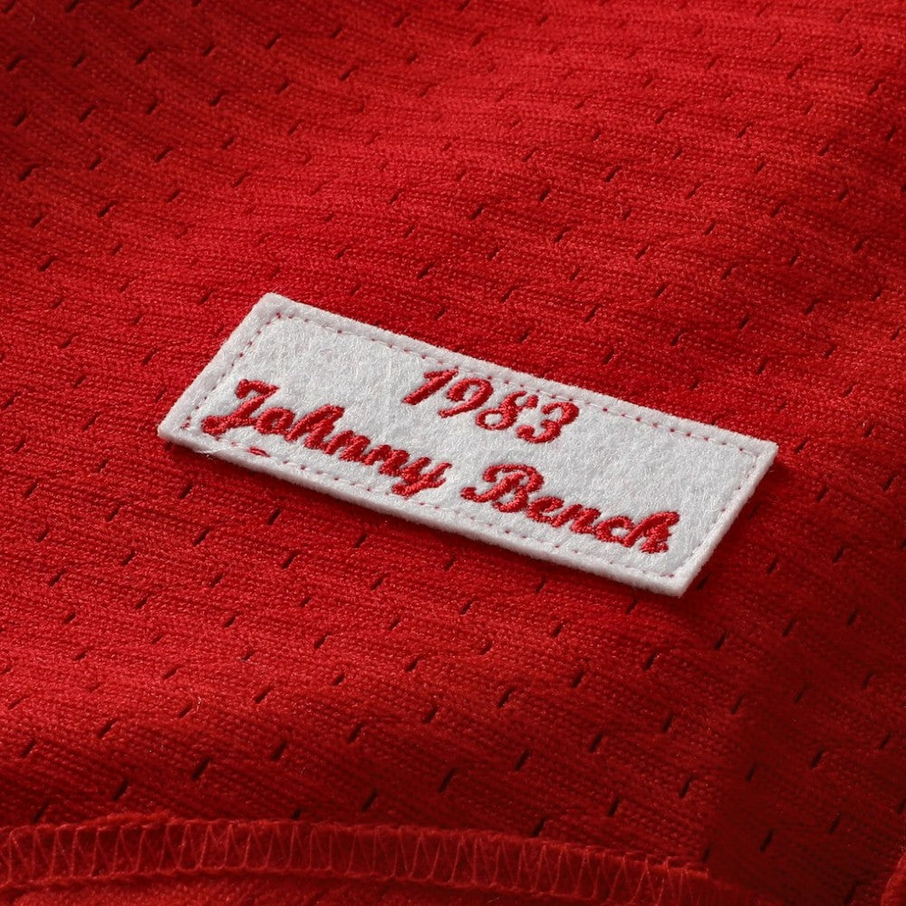 Johnny Bench Cincinnati Reds Mitchell & Ness Authentic Batting Practice Jersey - Scarlet Jerseys