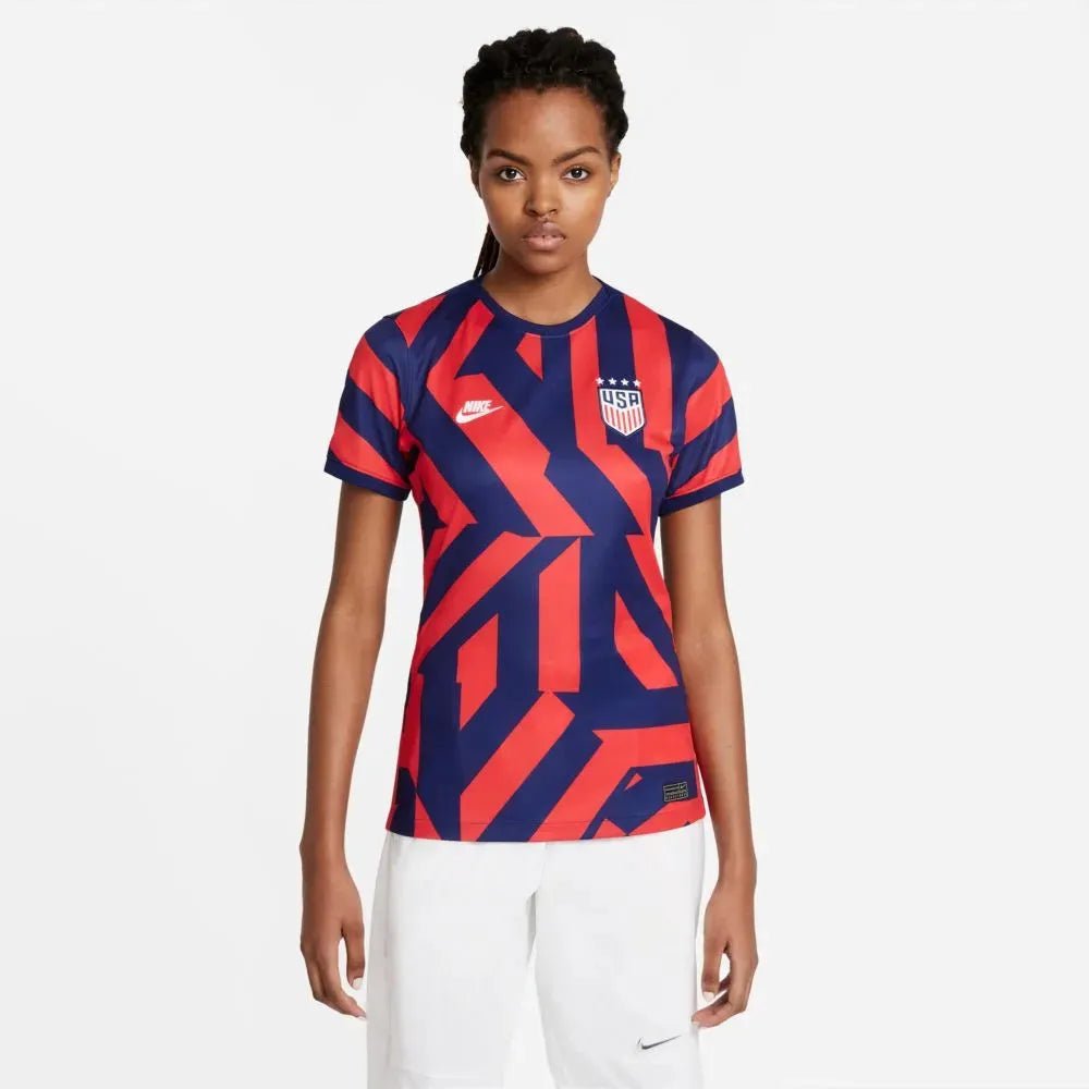 Nike 2021-22 USA Women Away Soccer Jersey - Navy-Red