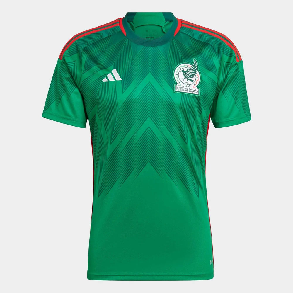 Adidas 2022-23 Mexico Home Soccer Jersey - Green-Red