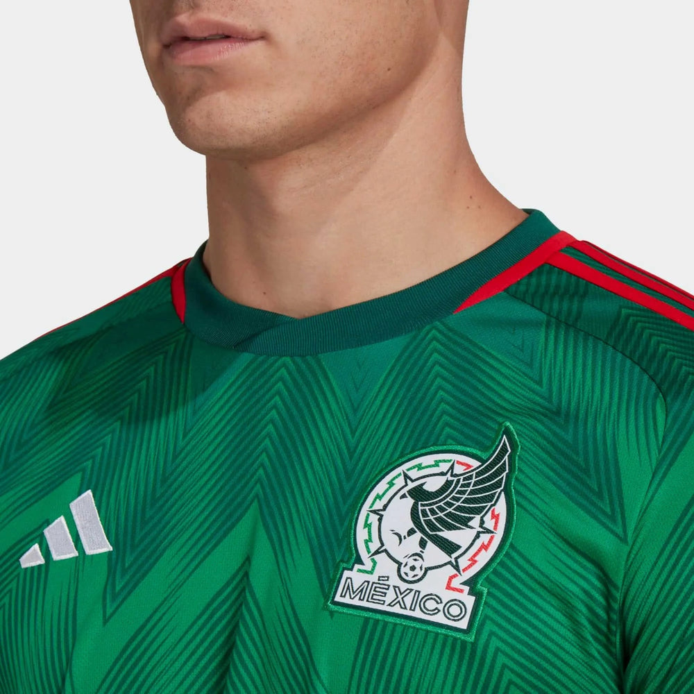 Adidas 2022-23 Mexico Home Soccer Jersey - Green-Red