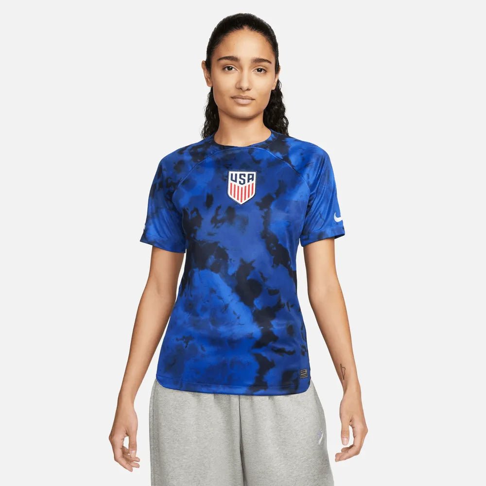 Nike 2022-23 USA Women's Away Soccer Jersey - Bright Blue-White