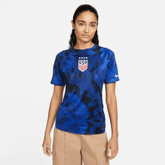 Nike 2022-23 USA Away Women 4 Star Soccer Jersey Bright Blue-White