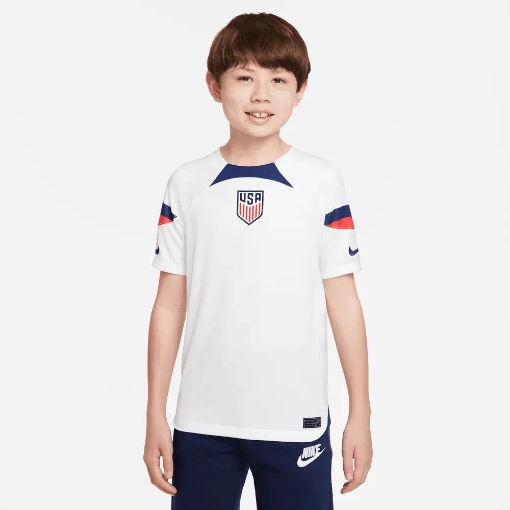 Nike 2022-23 USA Home Youth Soccer Jersey White-Loyal Blue