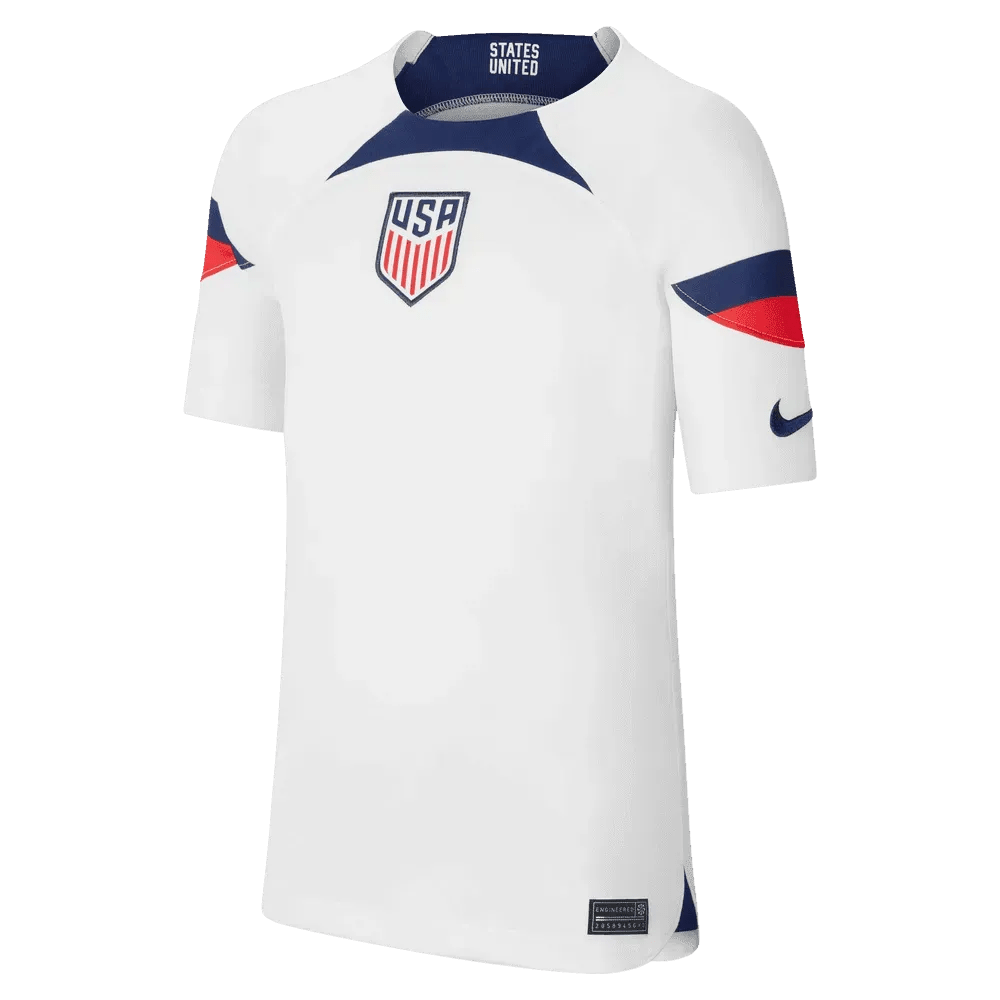 Nike 2022-23 USA Home Youth Soccer Jersey White-Loyal Blue