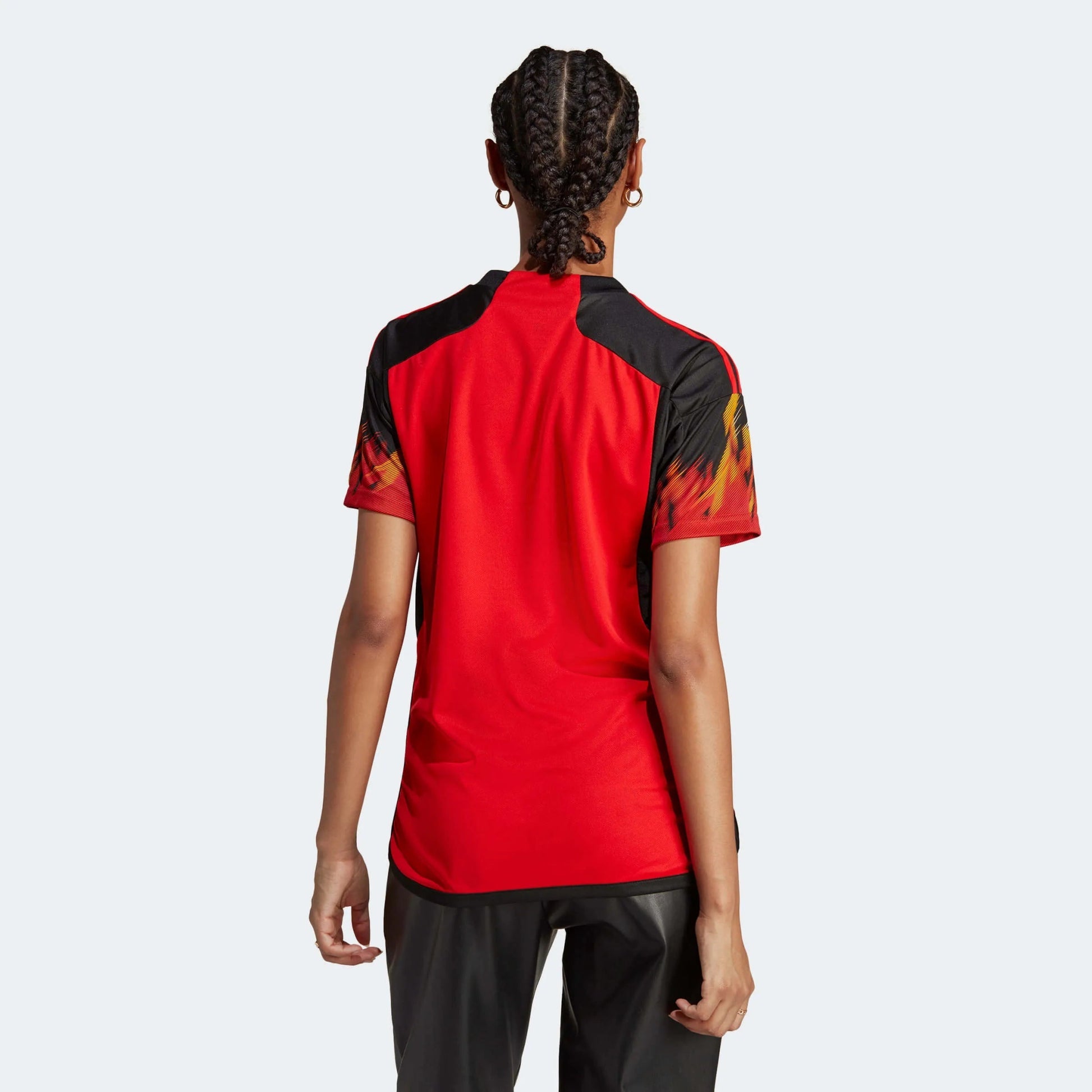 Adidas 2022-23 Belgium Women's Home Soccer Jersey - Red-Black