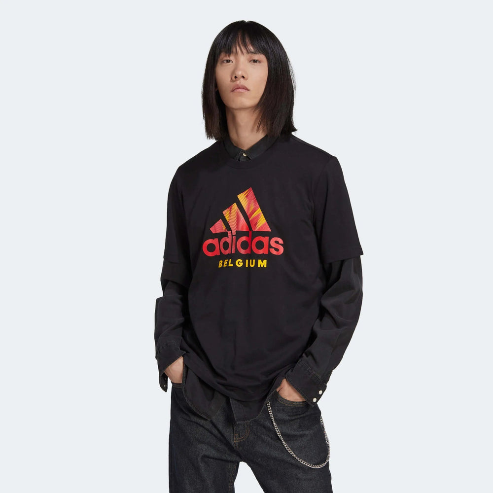 Adidas 2022-23 Belgium DNA Graphic Tee - Black