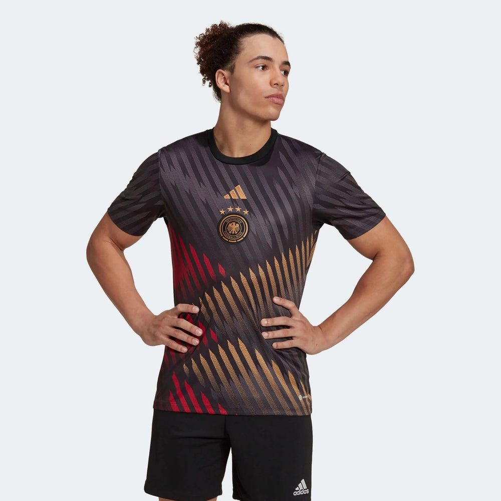 Adidas 2022-23 Germany Pre-Match Soccer Jersey - Black-Grey-Red