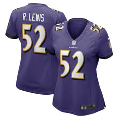 Ray Lewis Baltimore Ravens Women's Game Jersey Purple