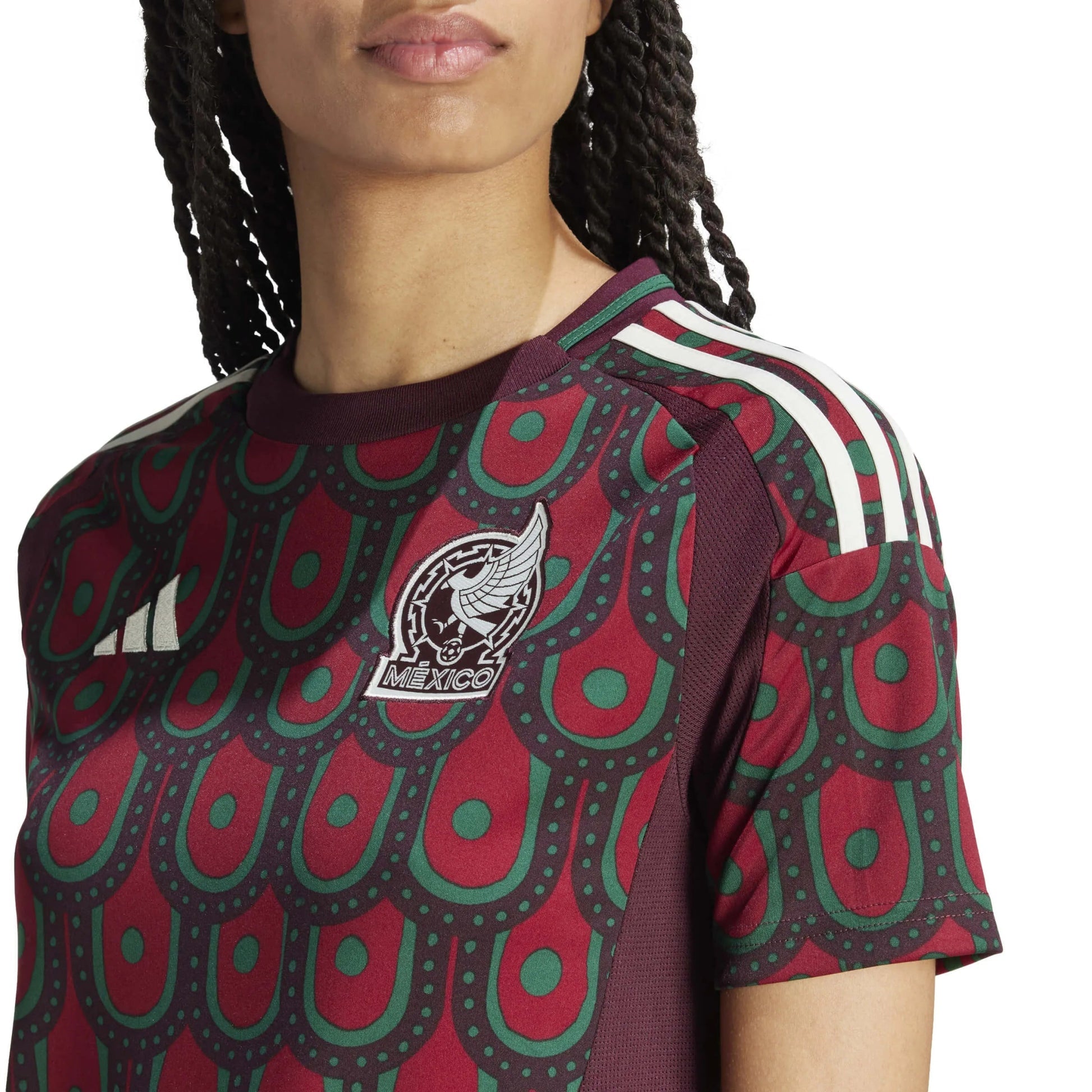 Adidas 2024-25 Mexico Women's Stadium Home Soccer Jersey