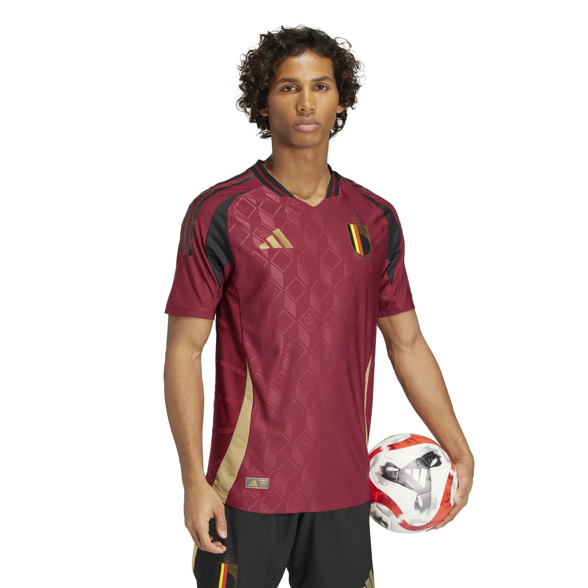 Adidas 2024-25 Belgium Men's Authentic Home Soccer Jersey