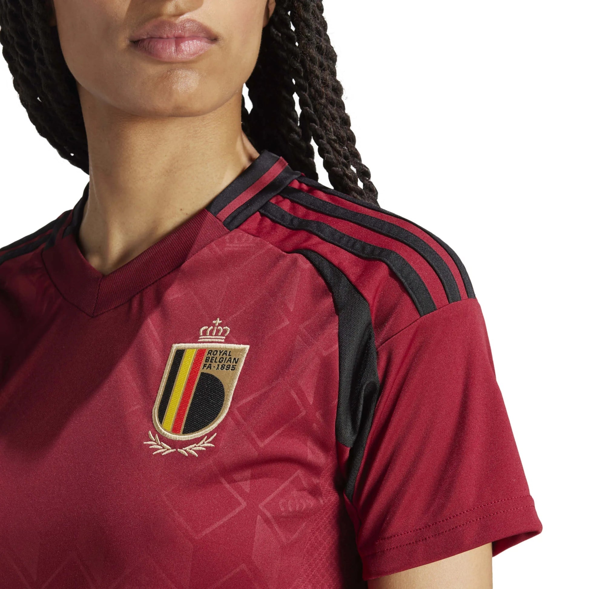 Adidas 2024-25 Belgium Women's Stadium Home Soccer Jersey