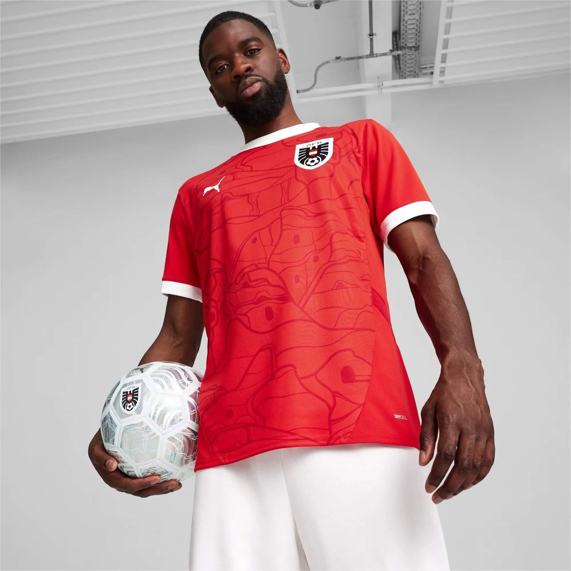 Puma 2024-25 Austria Men's Stadium Home Soccer Jersey