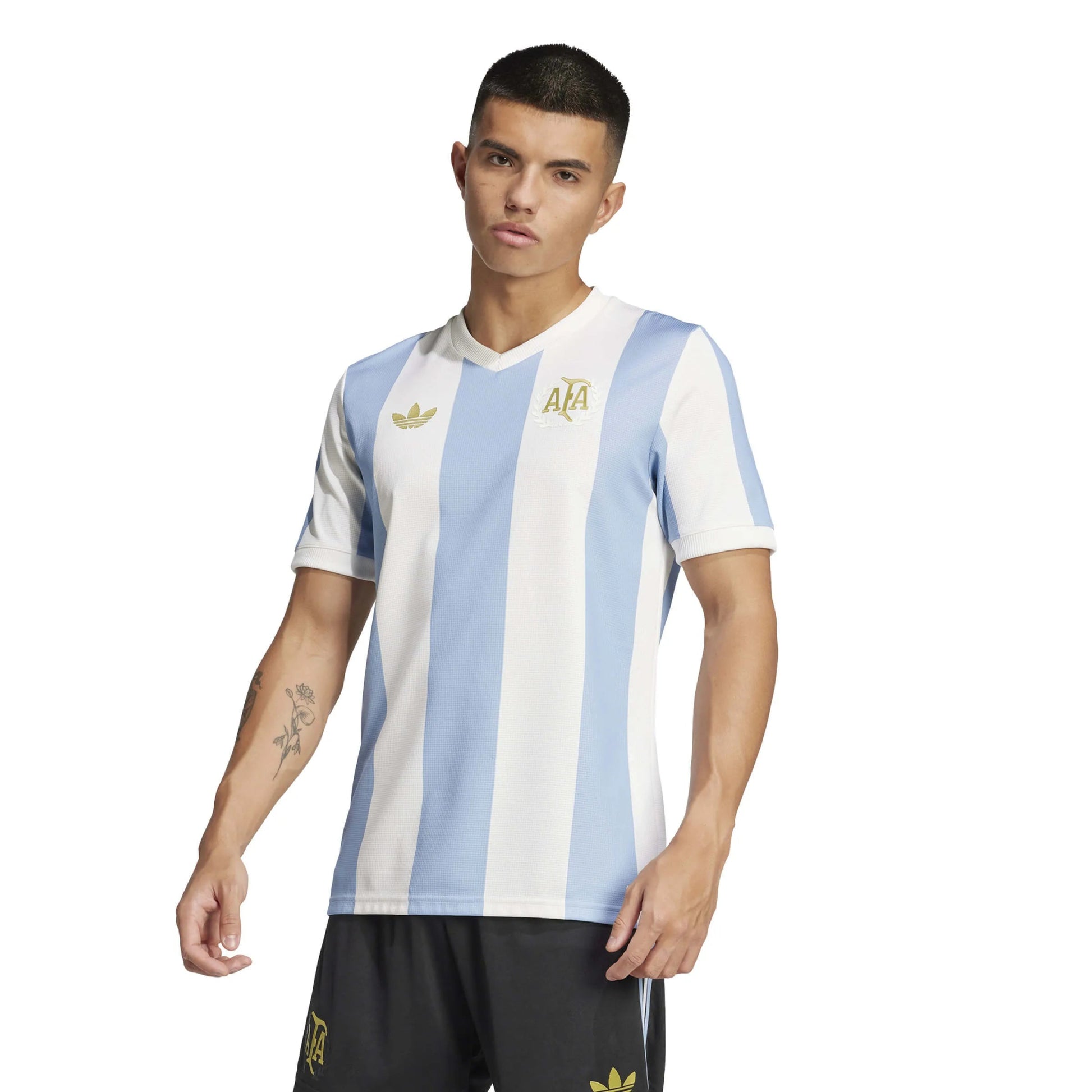 Adidas 2025 Argentina Men's 50th Anniversary Stadium Soccer Jersey Ambient Sky / Cloud White