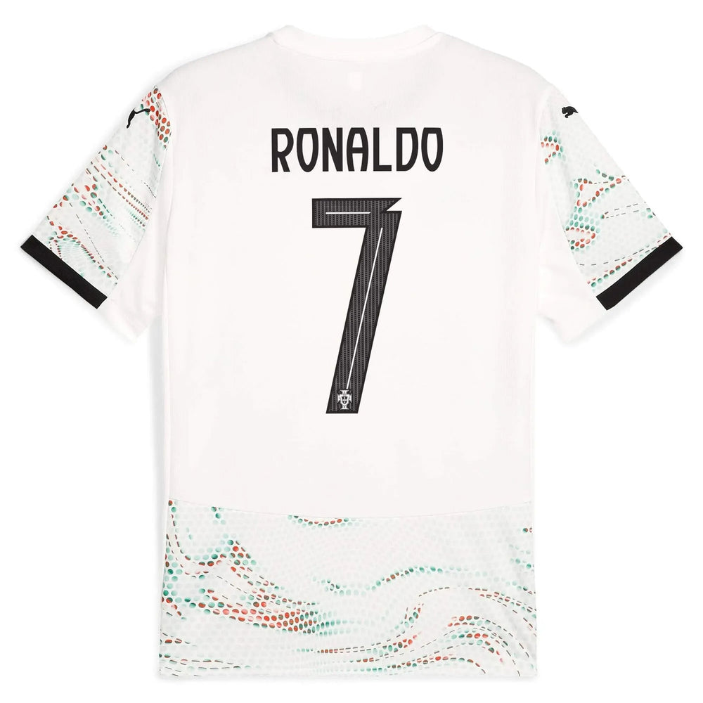Puma 2025-26 Portugal Men's Stadium Away Soccer Jersey Puma White-Puma Black
