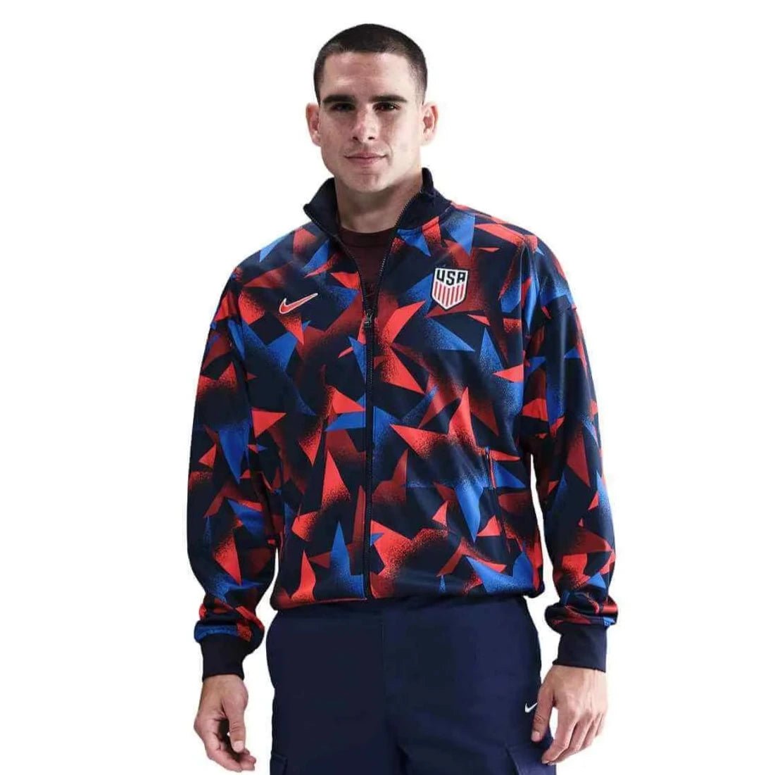 Nike 2025 USA Men's Academy Pro Anthem Jacket Obsidian/Challenge Red
