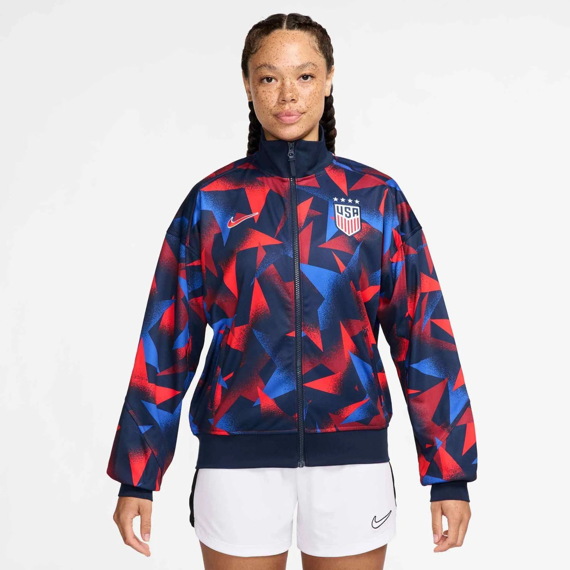 Nike 2025 USA Women's Academy Pro Anthem Jacket Obsidian/Challenge Red