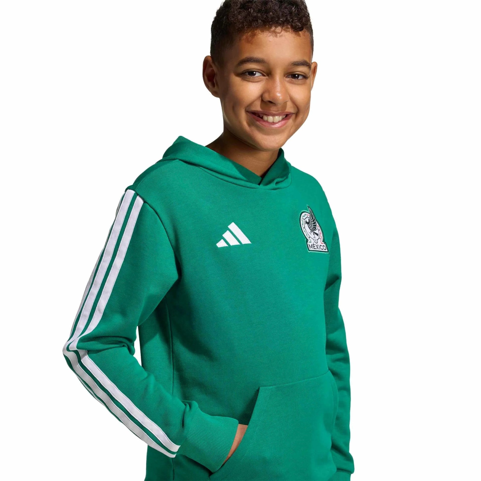 Adidas 2026 Mexico Youth Hoodie Bold Green