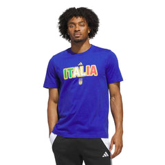 Adidas 2026 Italy Men's World Cup HJH Tee Semi Lucid Blue