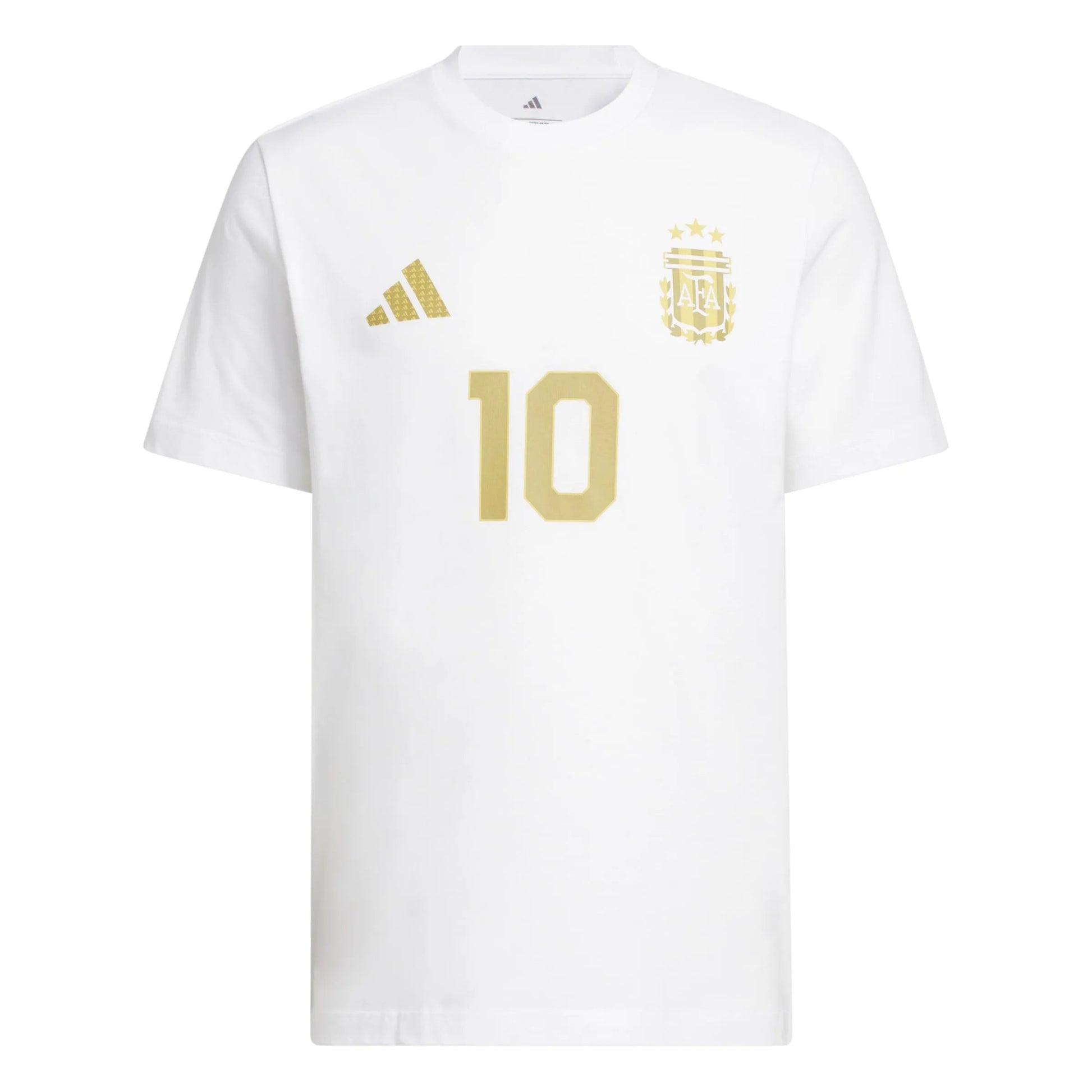 Adidas 2026 Argentina Men's Messi Name And Number Tee White